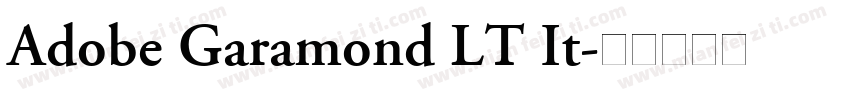 Adobe Garamond LT It字体转换